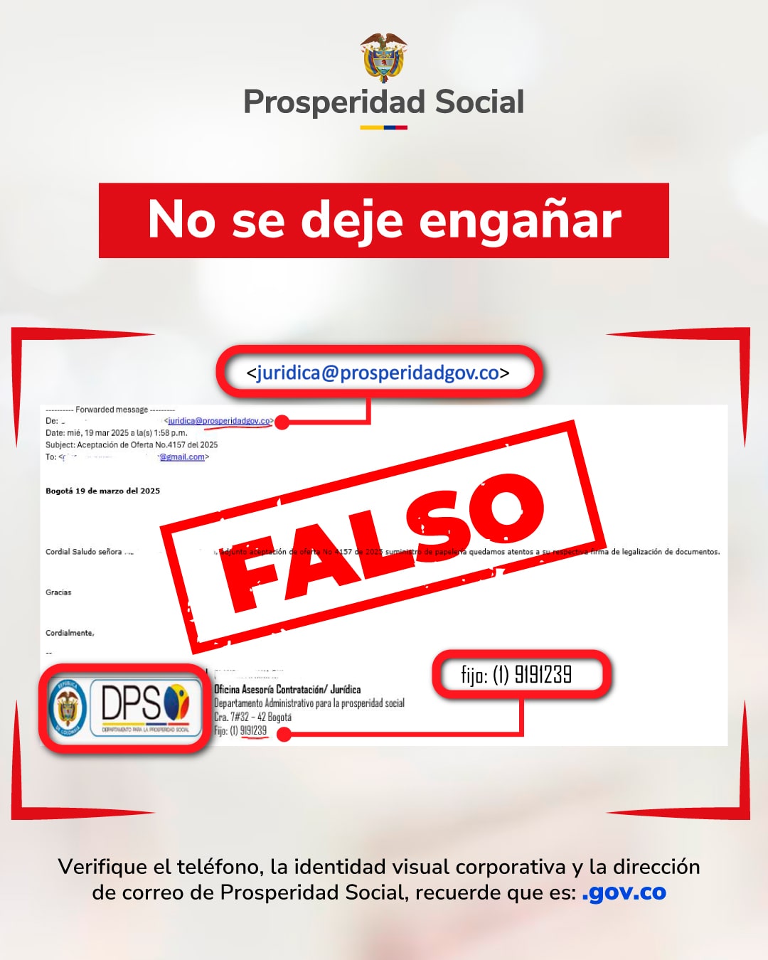 Prosperidad Social alerta sobre tres modalidades de estafa con el ...