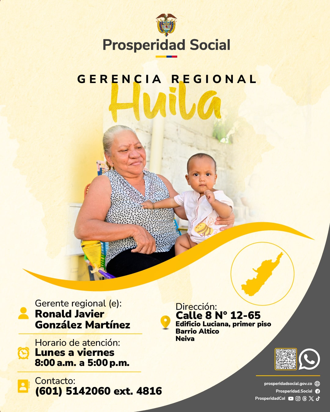 Huila: Prosperidad Social lanza nueva línea de comunicación con la ciudadanía