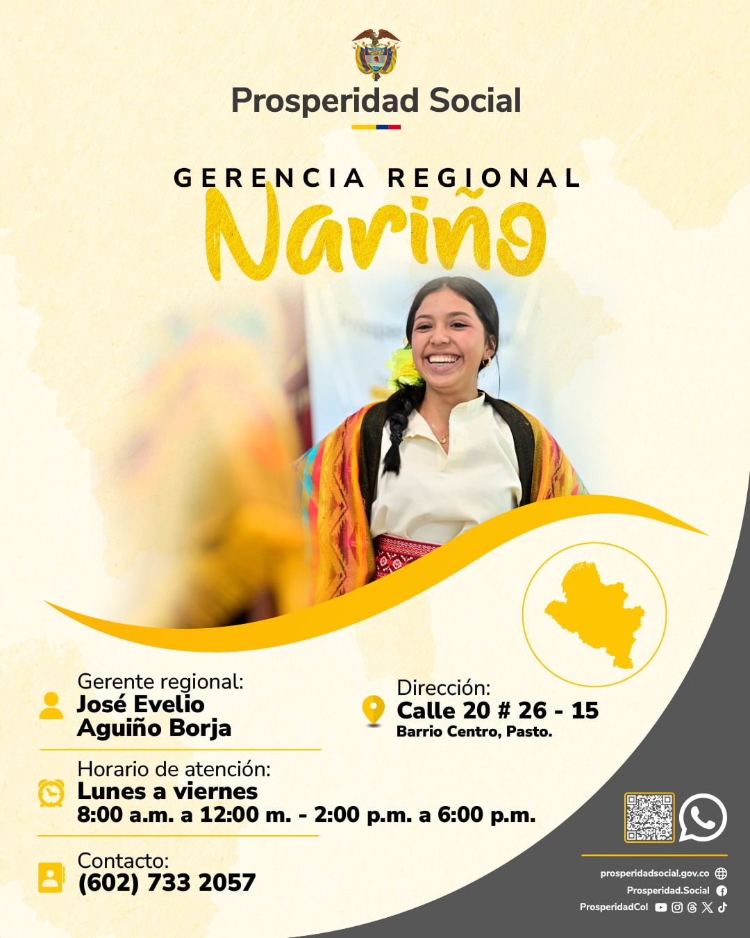 Nariño: Prosperidad Social lanza nueva línea de comunicación con la ciudadanía