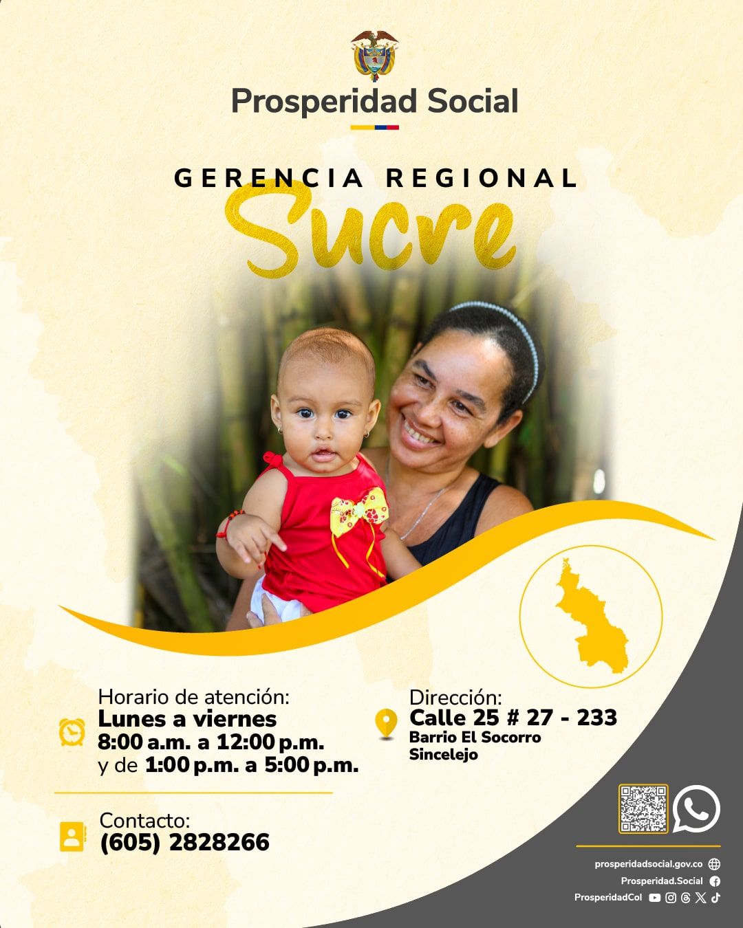 Sucre: Prosperidad Social lanza nueva línea de comunicación con la ciudadanía