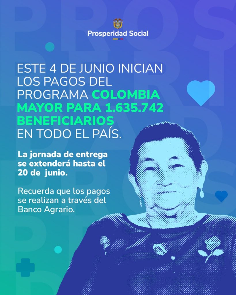 Prosperidad Social inicia la quinta entrega de pagos del programa Colombia Mayor 1