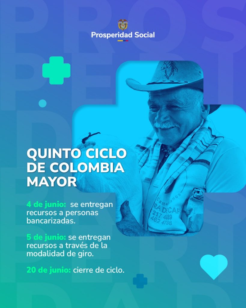 Prosperidad Social inicia la quinta entrega de pagos del programa Colombia Mayor 3