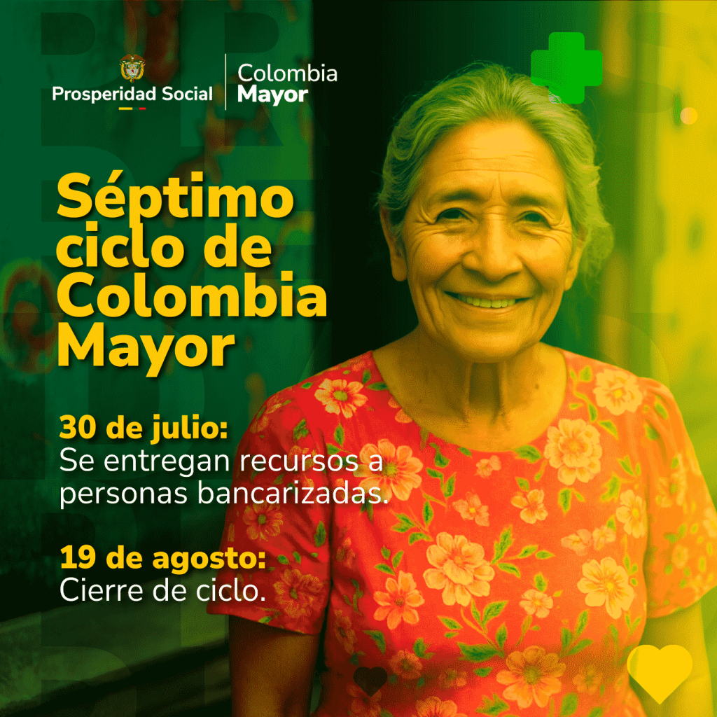 Prosperidad Social: inicia el séptimo ciclo de pagos del programa Colombia Mayor