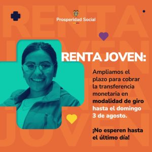 Prosperidad Social amplía plazo para cobro por giro del programa Renta Joven