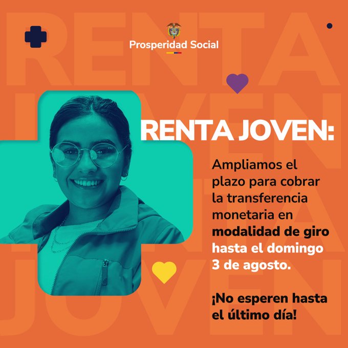 Prosperidad Social amplía plazo para cobro por giro del programa Renta Joven