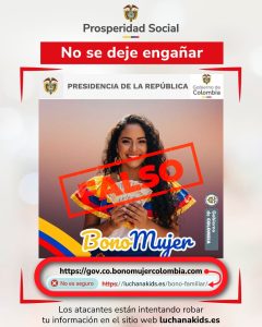 Prosperidad Social alerta sobre publicación falsa del supuesto “Bono Mujer de $850.000”
