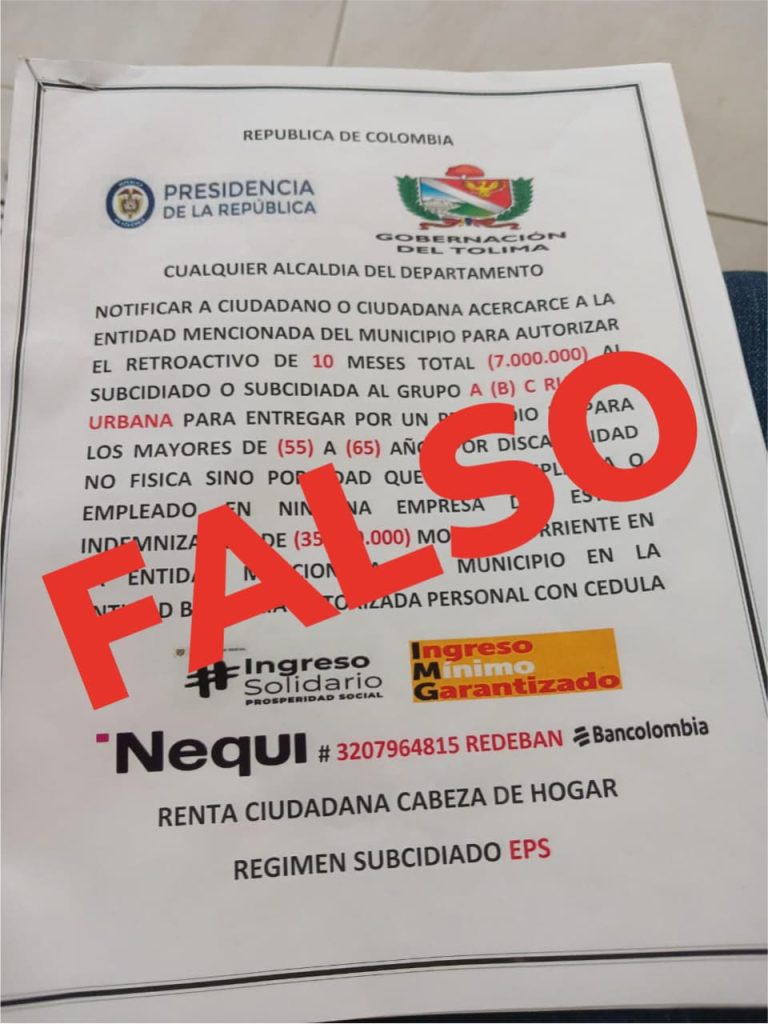 Comunicado Estafas