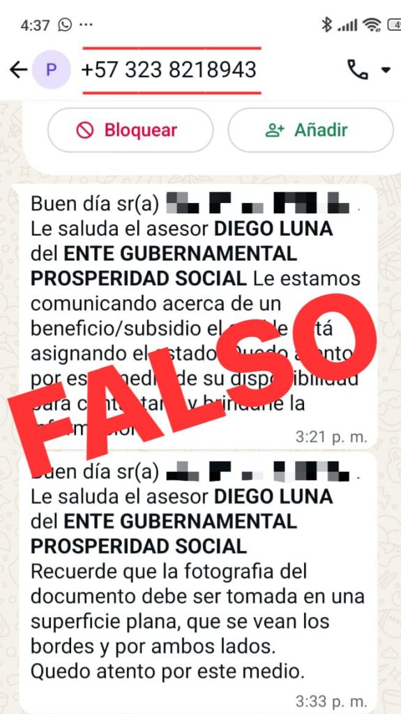 Comunicado Estafas