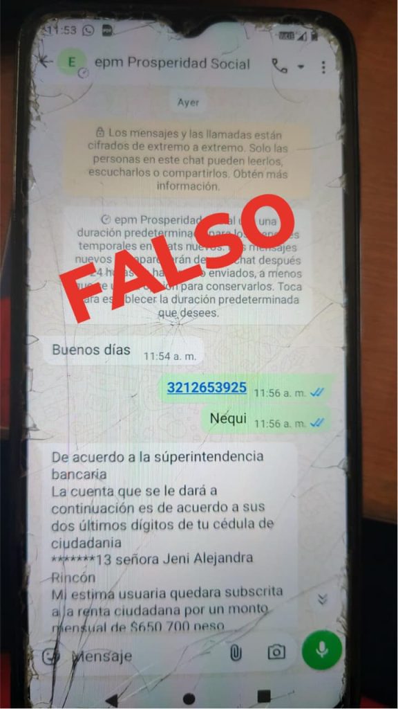 Comunicado Estafas