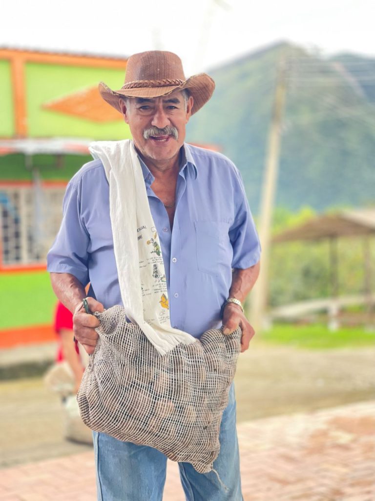 Entrega de papa en Cundinamarca