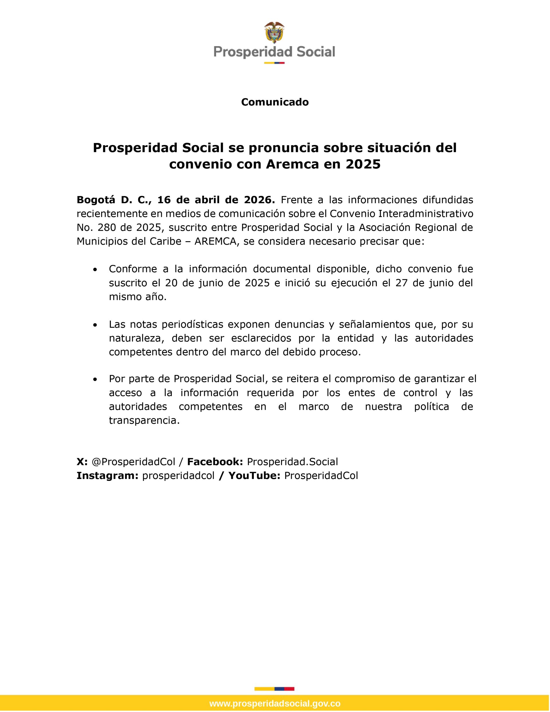 Comunicado Aremca