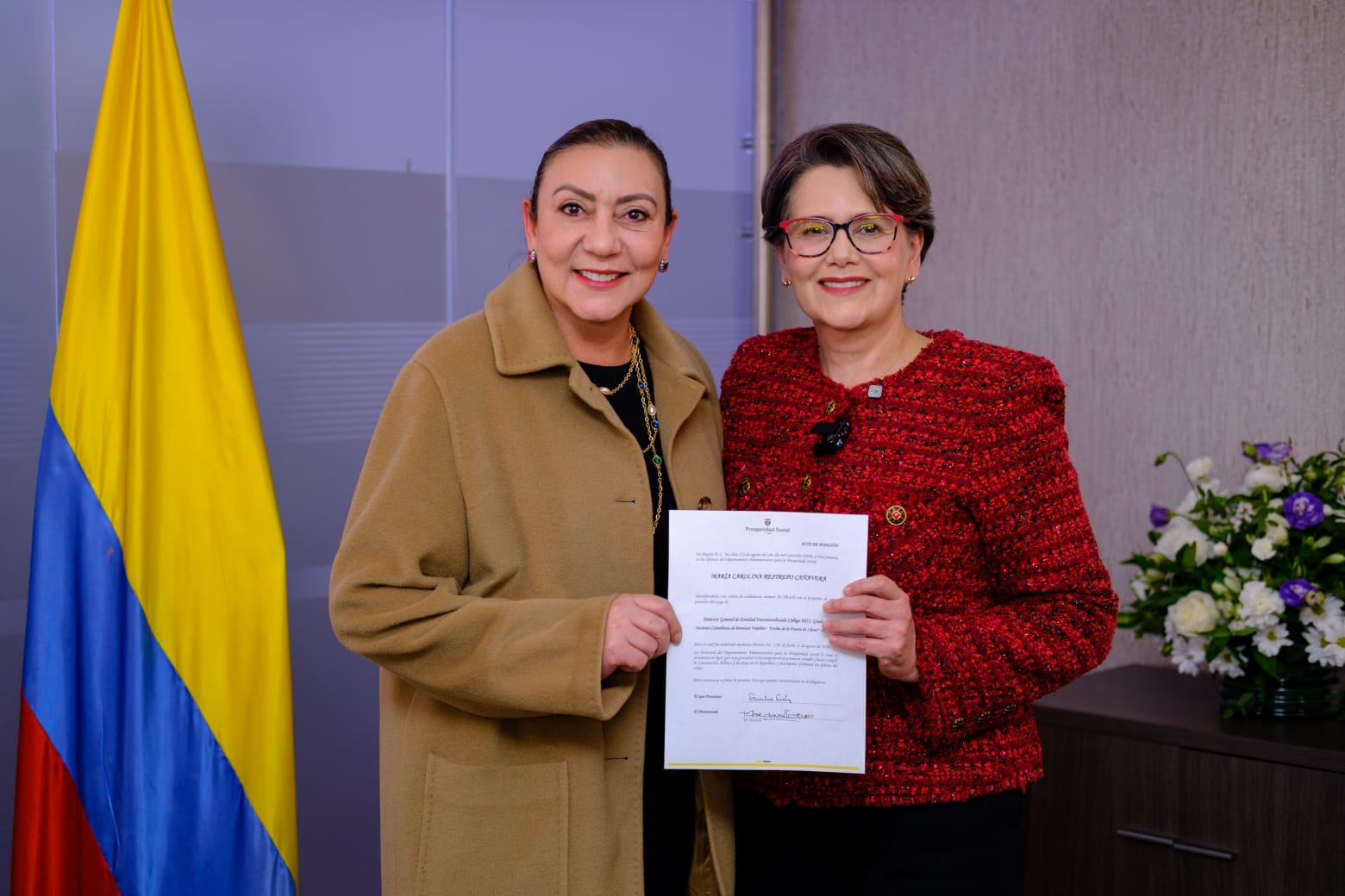 Sandra Suárez Pérez posesiona directoras de entidades del sector de la Inclusión Social y la Reconciliación