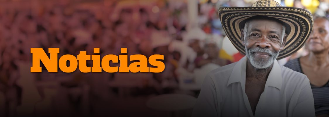 Un hombre con sombrero tradicional sonríe a la cámara mientras la palabra 